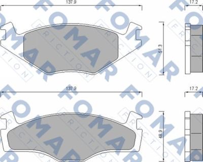 FO647481 FOMAR Friction Комплект тормозных колодок, дисковый тормоз