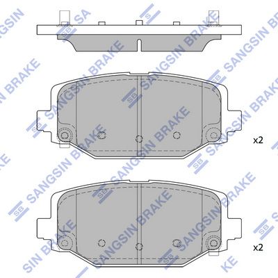 SP1950 Hi-Q Комплект тормозных колодок, дисковый тормоз