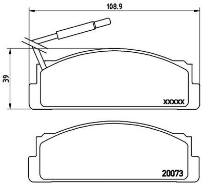 P23005 BREMBO Комплект тормозных колодок, дисковый тормоз