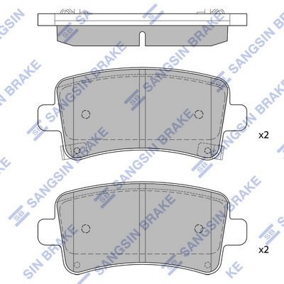 SP2135 Hi-Q Комплект тормозных колодок, дисковый тормоз