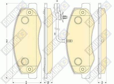 6118859 GIRLING Комплект тормозных колодок, дисковый тормоз