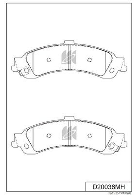 D20036MH MK Kashiyama Комплект тормозных колодок, дисковый тормоз