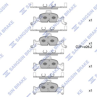 SP4111 Hi-Q Комплект тормозных колодок, дисковый тормоз