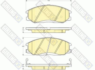 6132579 GIRLING Комплект тормозных колодок, дисковый тормоз