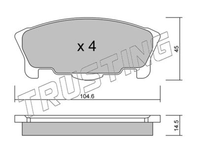 4740 TRUSTING Комплект тормозных колодок, дисковый тормоз