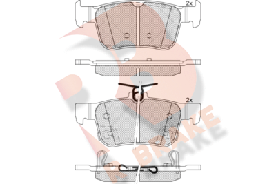 RB2315 R BRAKE Комплект тормозных колодок, дисковый тормоз