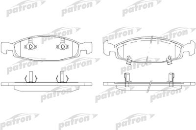 PBP1523 PATRON Комплект тормозных колодок, дисковый тормоз