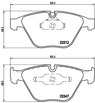 P06046 BREMBO Комплект тормозных колодок, дисковый тормоз