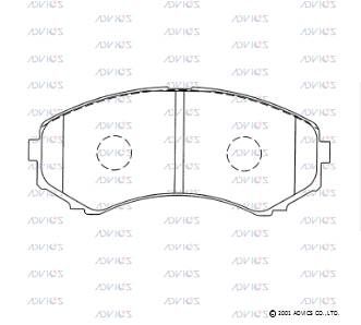 SN116 ADVICS Комплект тормозных колодок, дисковый тормоз