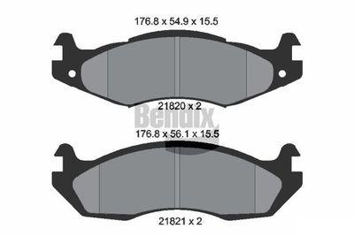 BPD1848 BENDIX Braking Комплект тормозных колодок, дисковый тормоз