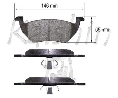 FK3151 KAISHIN Комплект тормозных колодок, дисковый тормоз