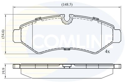 CBP02762 COMLINE Комплект тормозных колодок, дисковый тормоз