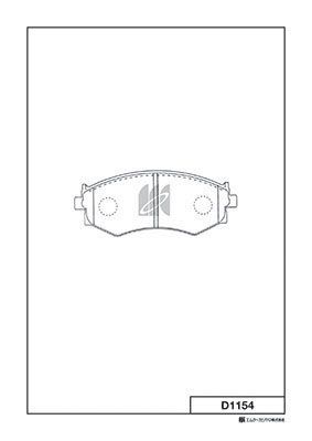 D1154 MK Kashiyama Комплект тормозных колодок, дисковый тормоз