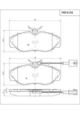 FBP4105 FI.BA Комплект тормозных колодок, дисковый тормоз