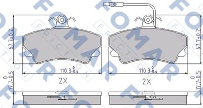 FO725981 FOMAR Friction Комплект тормозных колодок, дисковый тормоз