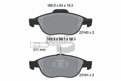 BPD1931 BENDIX Braking Комплект тормозных колодок, дисковый тормоз