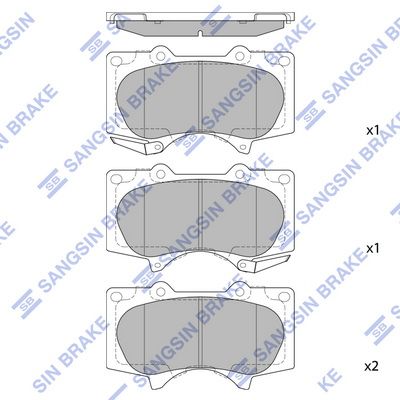 SP2033 Hi-Q Комплект тормозных колодок, дисковый тормоз