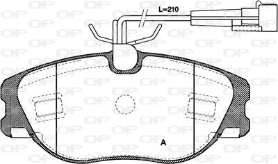 BPA030572 OPEN PARTS Комплект тормозных колодок, дисковый тормоз