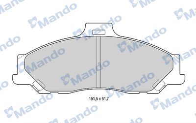 MBF015191 MANDO Комплект тормозных колодок, дисковый тормоз