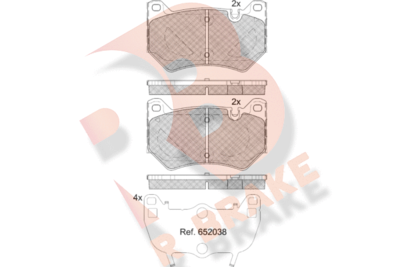 RB2380 R BRAKE Комплект тормозных колодок, дисковый тормоз