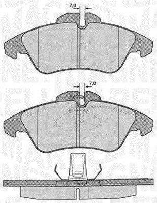 363916060504 MAGNETI MARELLI Комплект тормозных колодок, дисковый тормоз