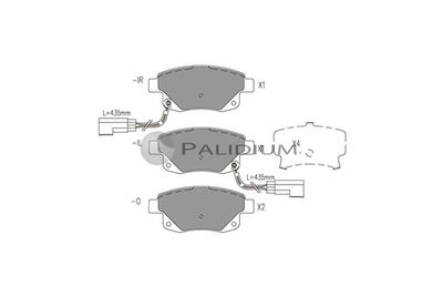 P11074 ASHUKI by Palidium Комплект тормозных колодок, дисковый тормоз