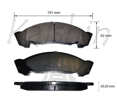 FK10224 KAISHIN Комплект тормозных колодок, дисковый тормоз