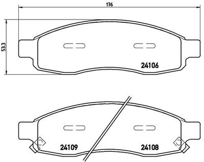 P58001 BREMBO Комплект тормозных колодок, дисковый тормоз