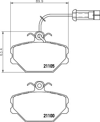 PCP1583 DON Комплект тормозных колодок, дисковый тормоз