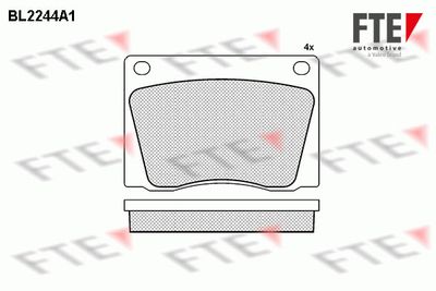 BL2244A1 FTE Комплект тормозных колодок, дисковый тормоз