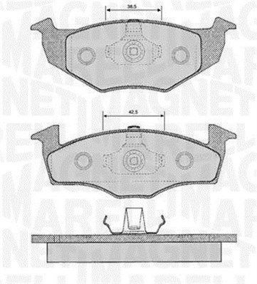 363916060390 MAGNETI MARELLI Комплект тормозных колодок, дисковый тормоз