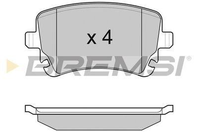 BP3086 BREMSI Комплект тормозных колодок, дисковый тормоз