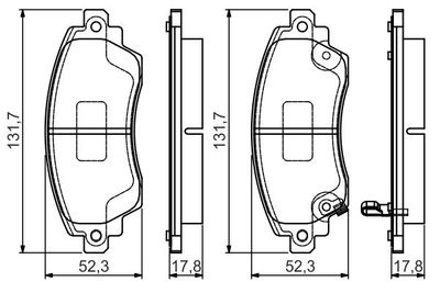 0986495132 BOSCH Комплект тормозных колодок, дисковый тормоз