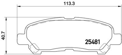 P83138 BREMBO Комплект тормозных колодок, дисковый тормоз