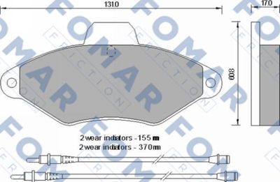 FO592481 FOMAR Friction Комплект тормозных колодок, дисковый тормоз