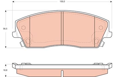 GDB4140 TRW Комплект тормозных колодок, дисковый тормоз