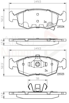 ADB32104 COMLINE Комплект тормозных колодок, дисковый тормоз