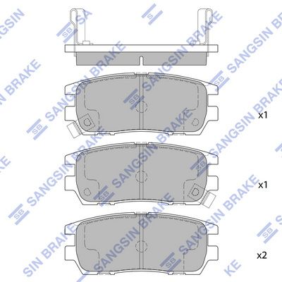 SP1538 Hi-Q Комплект тормозных колодок, дисковый тормоз