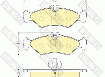 6112622 GIRLING Комплект тормозных колодок, дисковый тормоз