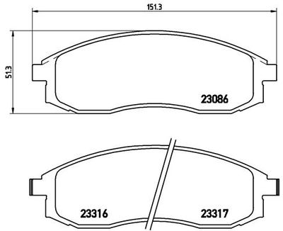 P54037 BREMBO Комплект тормозных колодок, дисковый тормоз