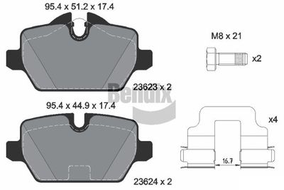 BPD1200 BENDIX Braking Комплект тормозных колодок, дисковый тормоз