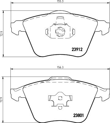 8DB355030091 HELLA PAGID Комплект тормозных колодок, дисковый тормоз