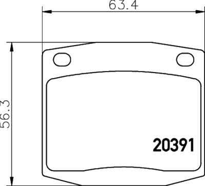 MDB1097 MINTEX Комплект тормозных колодок, дисковый тормоз