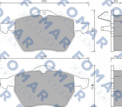 FO628781 FOMAR Friction Комплект тормозных колодок, дисковый тормоз