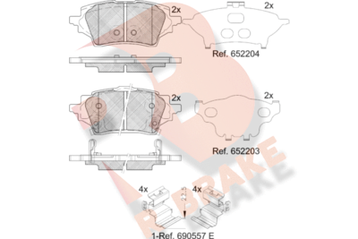 RB2397 R BRAKE Комплект тормозных колодок, дисковый тормоз