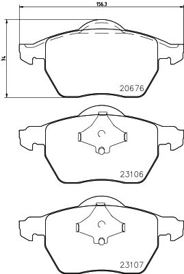 MDB2676 MINTEX Комплект тормозных колодок, дисковый тормоз