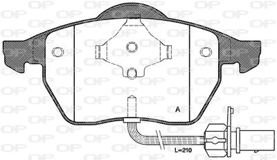 BPA039011 OPEN PARTS Комплект тормозных колодок, дисковый тормоз