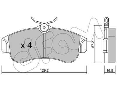 8221230 CIFAM Комплект тормозных колодок, дисковый тормоз