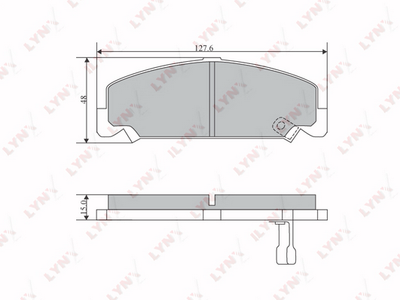 BD3415 LYNXauto Комплект тормозных колодок, дисковый тормоз