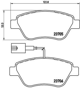 P23085 BREMBO Комплект тормозных колодок, дисковый тормоз